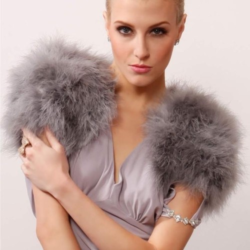 Real ostrich feather - real, bolero