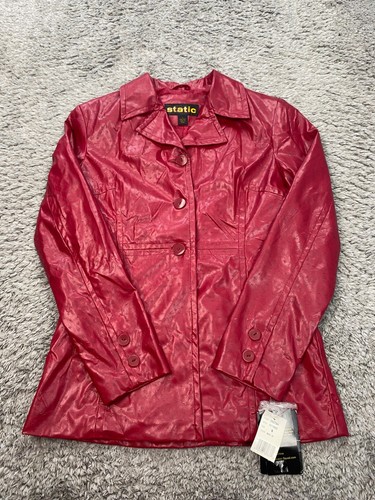 Static faux leather - leather, jacket